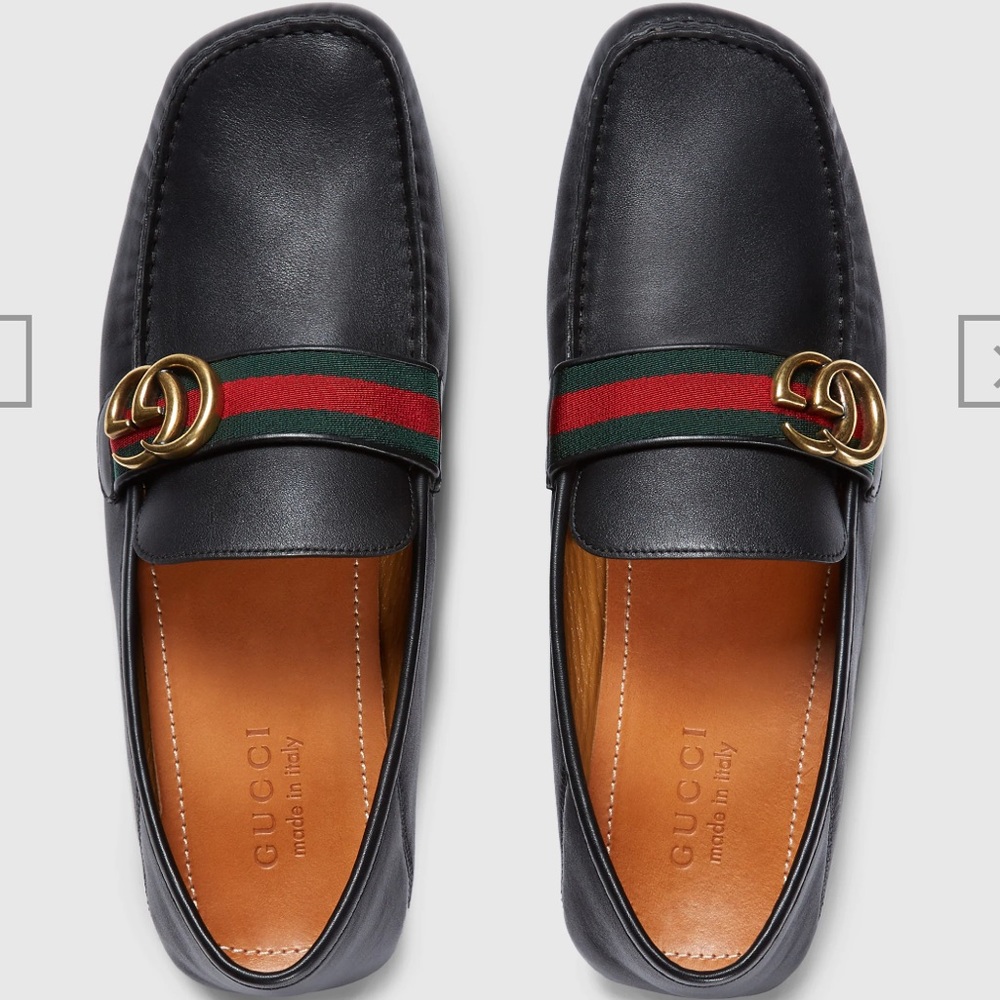 Gucci Leather Driver with Web